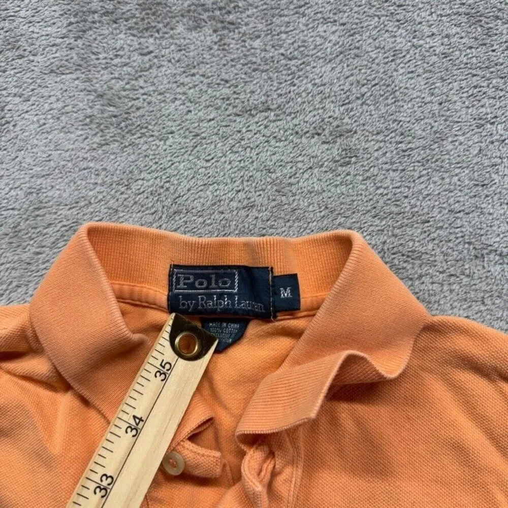 Polo Ralph Lauren Polo‎ Shirt Mens Medium Orange Short Sleeve